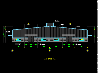 File Cad Nhà xưởng số 2 +3 kích thước 48x108m [Kiến trúc + Kết cấu]